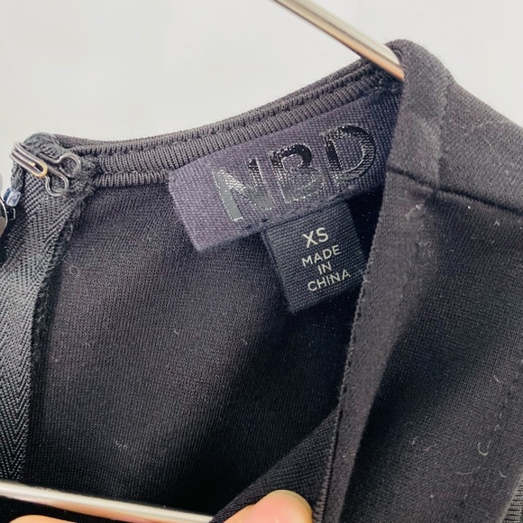 NBD Late Night Gown Side Cut Outs Maxi High Neck Black Size XS - Picture 5 of 11